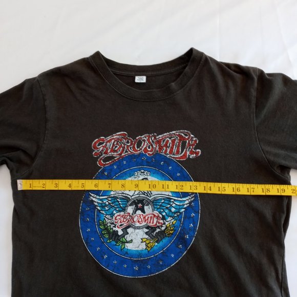 Aerosmith Aero Force graphic dark grey T-Shirt Size large - Picture 5 of 7